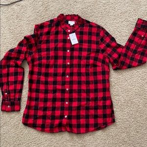 J crew plaid button up shirt